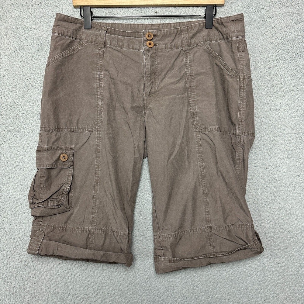 Patagonia Shorts Women 12 Brown Organic Cotton Bermuda Hiking Outdoors Mountain